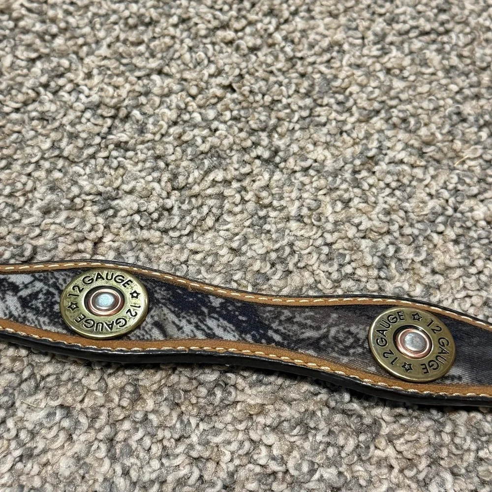 Nocona Realtree Camo Leather Belt Shotgun Shell Concho Size 26 Western youth